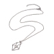 Pochette en macramé en laiton porte-pierre vide pour la fabrication de colliers pendentifs NJEW-JN04439-01-1