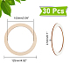 Unfinished Wooden Pieces Rings Shape DIY-WH0349-06-2