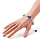 Natural Lapis Lazuli(Dyed) Chip Beaded Bracelet for Girl Women BJEW-TA00019-04-3