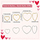 SUNNYCLUE 1 Box 60Pcs 3 Size Heart Connector Charms 304 Stainless Steel Love Charm Open Bezels Frame Romantic Link Charm for Jewelry Making Charms DIY Earrings Craft Mother's Day Valentines Day Gift STAS-SC0004-53-2
