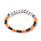 Bracelets extensibles en perles acryliques sur le thème d'halloween BJEW-JB09193-02-1
