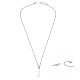 TinySand rhodinierte Halskette mit 925 vertikalen Pfeilen aus Sterlingsilber TS-N477-S-2