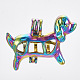 Ciondoli medaglione cucciolo in lega placcata PALLOY-S119-032-1
