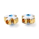 Golden Tone Brass Enamel Beads KK-E048-01G-01-3