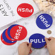 CHGCRAFT 8Sets 2Colors Self-Adhesive Sticker Push Pull Sign Stickers Waterproof Round Dot Push Pull Decals for Doors DIY-CA0006-10-4