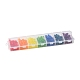 315 pz 7 colori perline acriliche trasparenti TACR-YW0001-77-6