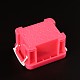 Cuboid with Smile Face Shaped PVC Sundries Boxes Bead Storage Containers CON-L001-07-3