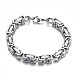 201 Stainless Steel Byzantine Chain Bracelet for Men Women BJEW-S057-70-1