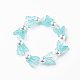 4 pz 4 colori farfalla acrilica e braccialetti elastici con perline di perle di plastica BJEW-JB08859-4