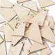 Yilisi diy trapezoide madera natural colgantes kits de fabricación de pendientes DIY-YS0001-15-4