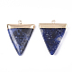 Electroplate Natural Sodalite Pendants G-S344-49A-2