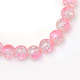 Chapelets de perles en verre craquelé peint X-CCG-S001-4mm-02-3