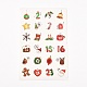 Christmas Theme Round Paper Gift Tag Self-Adhesive Stickers DIY-K032-82I-1