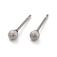 201 orecchini a bottone con pallina testurizzata in acciaio inossidabile STAS-Z039-01F-P-2