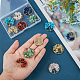 SUPERFINDINGS 14Pcs 7 Styles Tree of Life Gemstones Pendant Flat Round Tree Charm Crystals Gemstones Copper Wire Wrapped Charms Life of Tree Pendant Charms for Jewelry Making FIND-FH0005-04-3