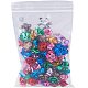 100 unids color mezclado 17 mm de aluminio flor de rosa pequeñas cuentas de metal cuentas espaciadoras de metal para hacer joyas FALUM-PH0002-01-6
