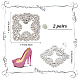 Alloy with Rhinestone Shoe Decorations FIND-WH0126-172P-2