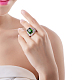 Los anillos de dedo de cristal de bronce romántica RJEW-BB19529-D-8-7