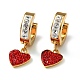Siam Rhinestones Heart Dangle Hoop Earrings EJEW-G292-19G-2