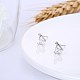 Exquisite 925 Sterling Silver Cubic Zirconia Stud Earrings EJEW-BB20048-5