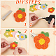 60pcs 6 couleurs appliques de fleurs au crochet DIY-FG0004-49-4