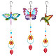 Ahadermaker 3 piezas 3 estilo hierro colibrí mariposa libélula colgante decoraciones DIY-GA0005-48-1