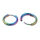 Ion Plating(IP) Titanium Alloy Huggie Hoop Earrings for Women EJEW-A100-01B-RC-2