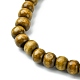 Collares de babero con cuentas de coco natural teñido de colores NJEW-A007-03B-4