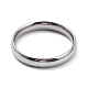 Chapado en iones (ip) 304 anillo de dedo de banda lisa simple de acero inoxidable para mujer RJEW-B036-08-2