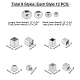 DICOSMETIC 96Pcs Stainless Steel Cube Beads 8 Styel Spacer Beads Smooth Loose Beads for Necklaces STAS-DC0005-74-5