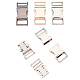 CHGCRAFT 6 Pcs 3 Color Metal Alloy Side Release Buckles for Harness Webbing Strap Backpack Bag Leather Craft Parts PALLOY-CA0001-13-4