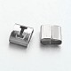 Letter Style 201 Stainless Steel Square Slide Charms STAS-L132-03-1