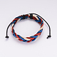 Adjustable Braided Leather Cord Bracelets BJEW-I227-02-2