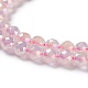 Galvanici rosa naturale perle di quarzo fili G-Z038-A03-01AB-4