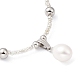 Collar colgante de perlas naturales con cadenas de cuentas de vidrio NJEW-M201-01A-2