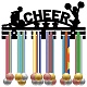 CREATCABIN Cheering Medal Holder Display Hanger Cheerleader Medal Rack Black Acrylic Medal Stand Frame with 12 Hooks Hanging Medals Wall Mounted Hanger Rack Organizer for Dancer Runner 11.4x5Inch AJEW-WH0296-053-1