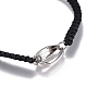 Verstellbare geflochtene Perlenarmbänder aus Nyloncord BJEW-N303-01-5