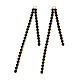 Brass Pave Rhinestone Chain Tassel Shape Big Pendants KK-N216-418-02LG-2