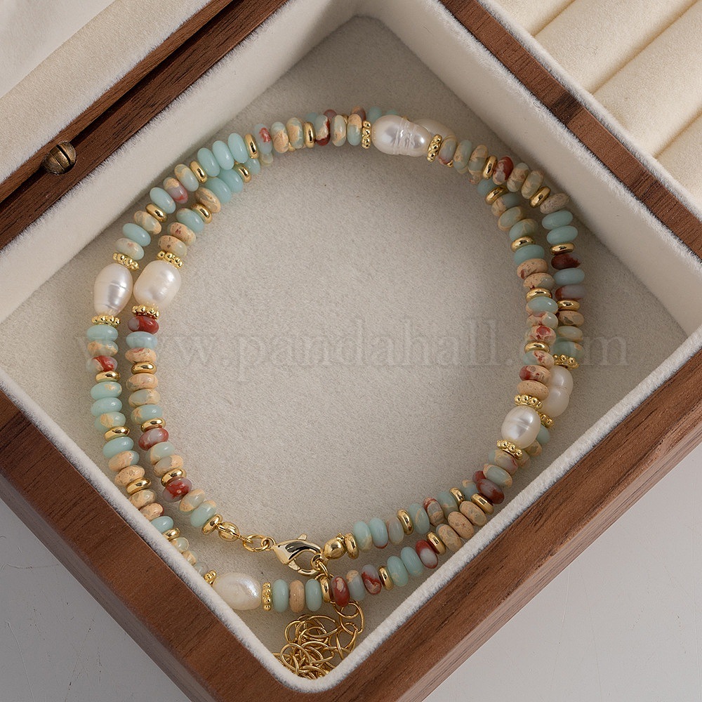 Braccialetti Con Perline Intrecciate Con Perle Naturali Da Donna Oro E Nero