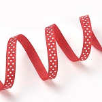 Valentinstag Geschenke-Boxen verpackt Ripsband, Rote Punkte Band, drei Punkte auf einer schrägen Linie, etwa 3/8 Zoll (10 mm) breit, 50yards / Rolle (45.72 m / Rolle)