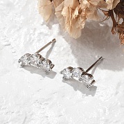 Серьги-гвоздики из циркония EJEW-R016-01P