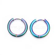Серьги-кольца Huggie Hoop из нержавеющей стали 304 с ионным покрытием (IP) EJEW-F111-20mm-Y