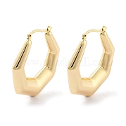 Brass Hoop Earrings EJEW-H301-02G-03