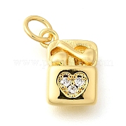 Латунные микро проложить кубического циркония подвески KK-V007-005G-02
