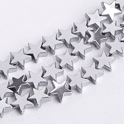 Немагнитные синтетический гематит бисер пряди G-Q887-8x8mm-7