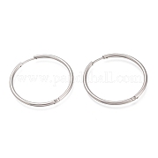 Серьги-кольца Huggie Hoop из нержавеющей стали 201 EJEW-O095-02H
