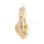 Замки из латуни с микропейвом и прозрачным фианитом KK-C051-49G