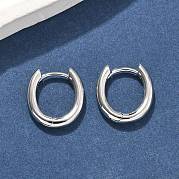 Овальные серьги-кольца из латуни EJEW-D320-09P