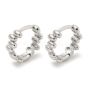 Brass Hoop Earrings EJEW-L211-010F-P