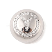 Подвески из латуни и прозрачного циркония с покрытием стойки KK-Z047-07P-Y-RS
